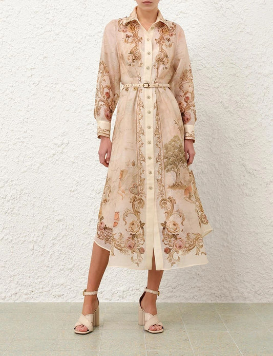 Zimmermann Signature Floral Print Long Dress
