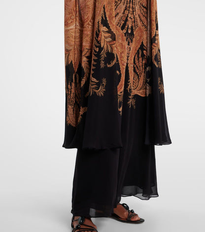Zimmermann Regal Paisley Cape Long Dress