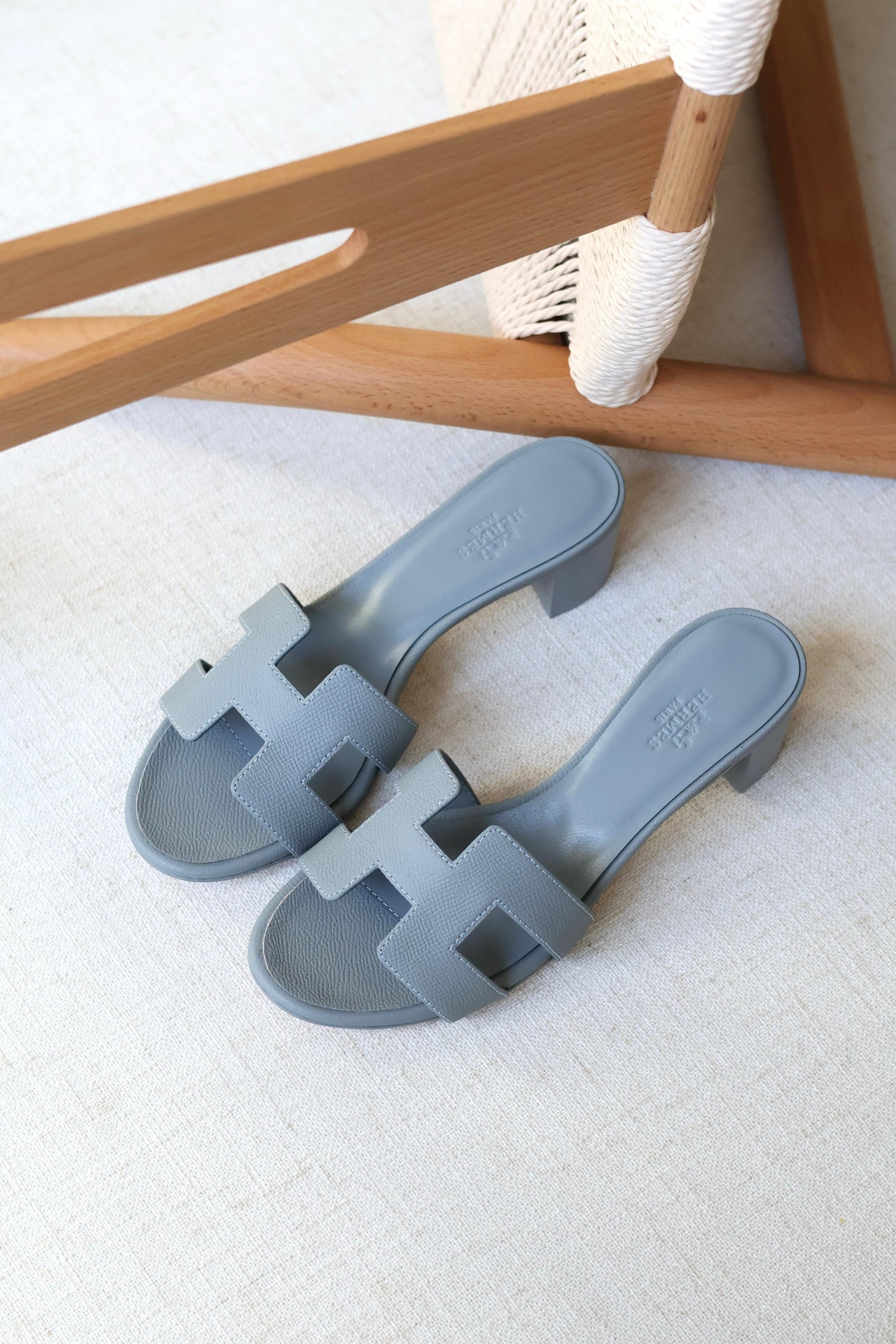 Louis Hermes Heeled Slip-On Sandals