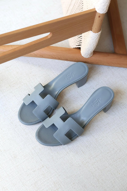 Louis Hermes Heeled Slip-On Sandals