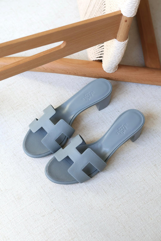 Louis Hermes Heeled Slip-On Sandals