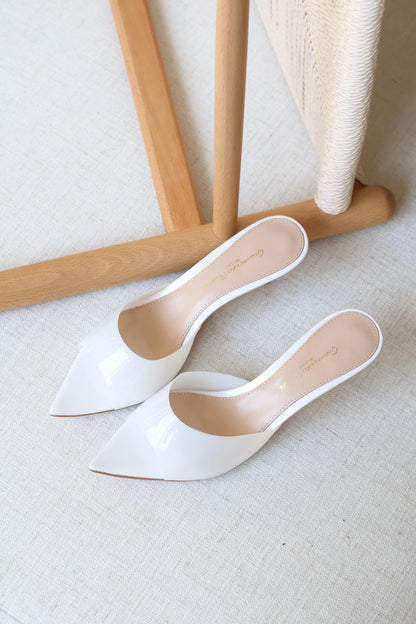 Gianvito Rossi Clear Pointed-Toe Mule Heels