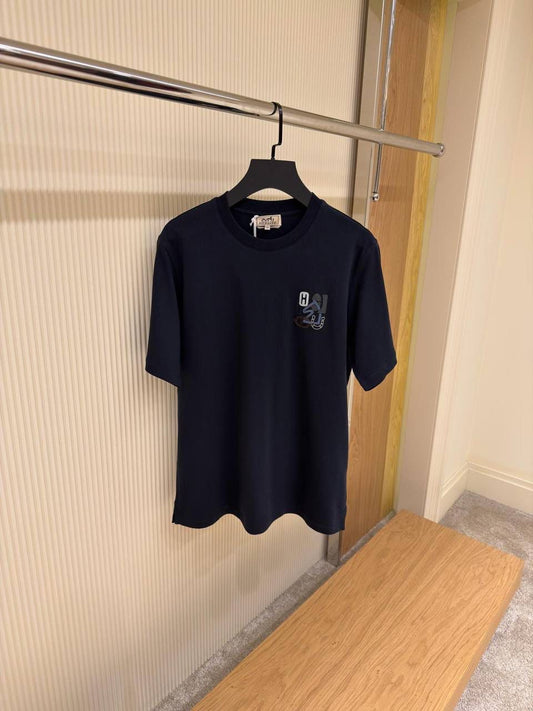 Hermes "H Puzzle" t-shirt with leather detail