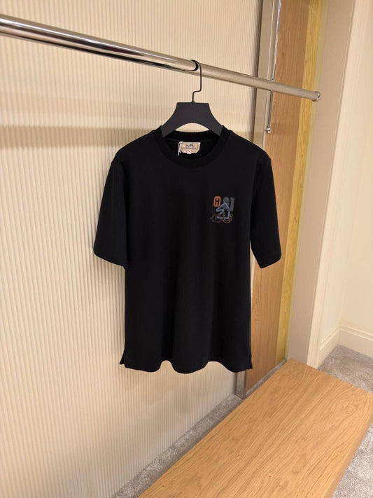 Hermes "H Puzzle" t-shirt with leather detail