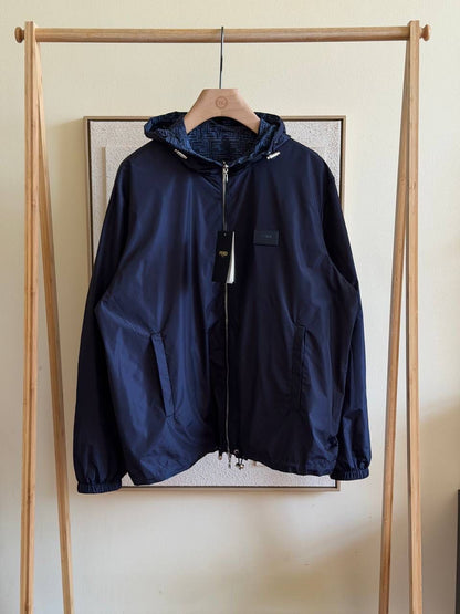 Fendi patterned hooded jacket