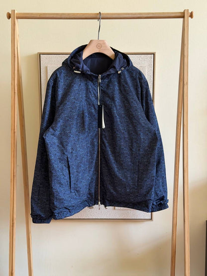 Fendi patterned hooded jacket