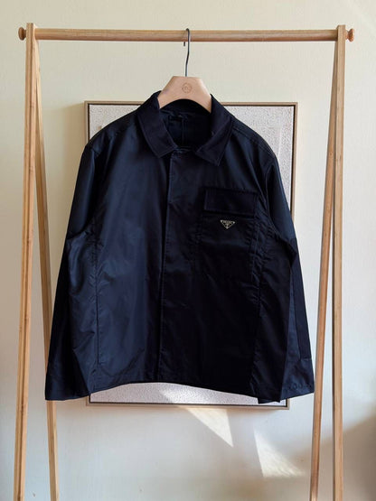 Prada Logo Plaque Long Sleeved Jacket