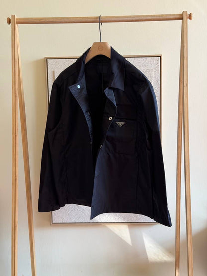 Prada Logo Plaque Long Sleeved Jacket
