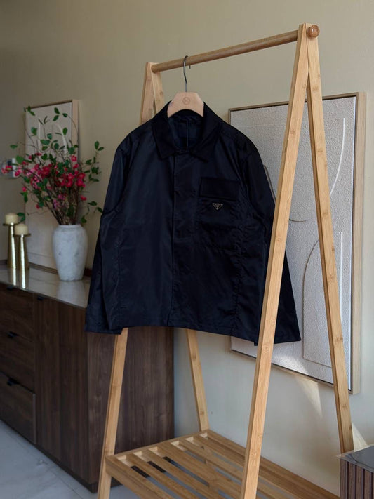 Prada Logo Plaque Long Sleeved Jacket