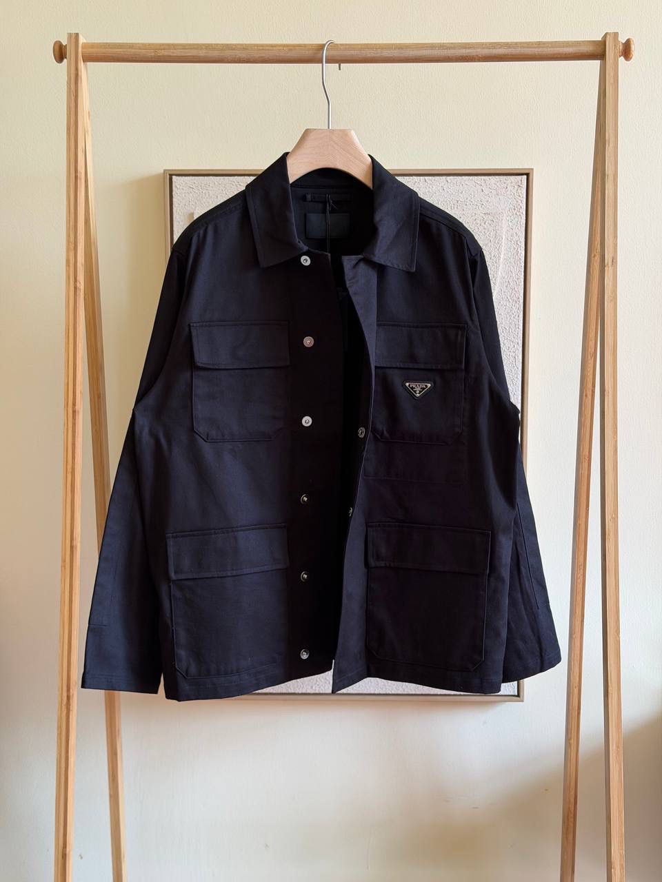 Prada Black Jacket in Cotton Drill