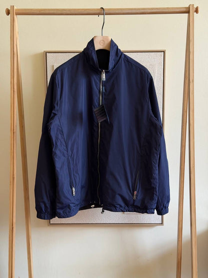 Prada triangle-logo zip-up jacket