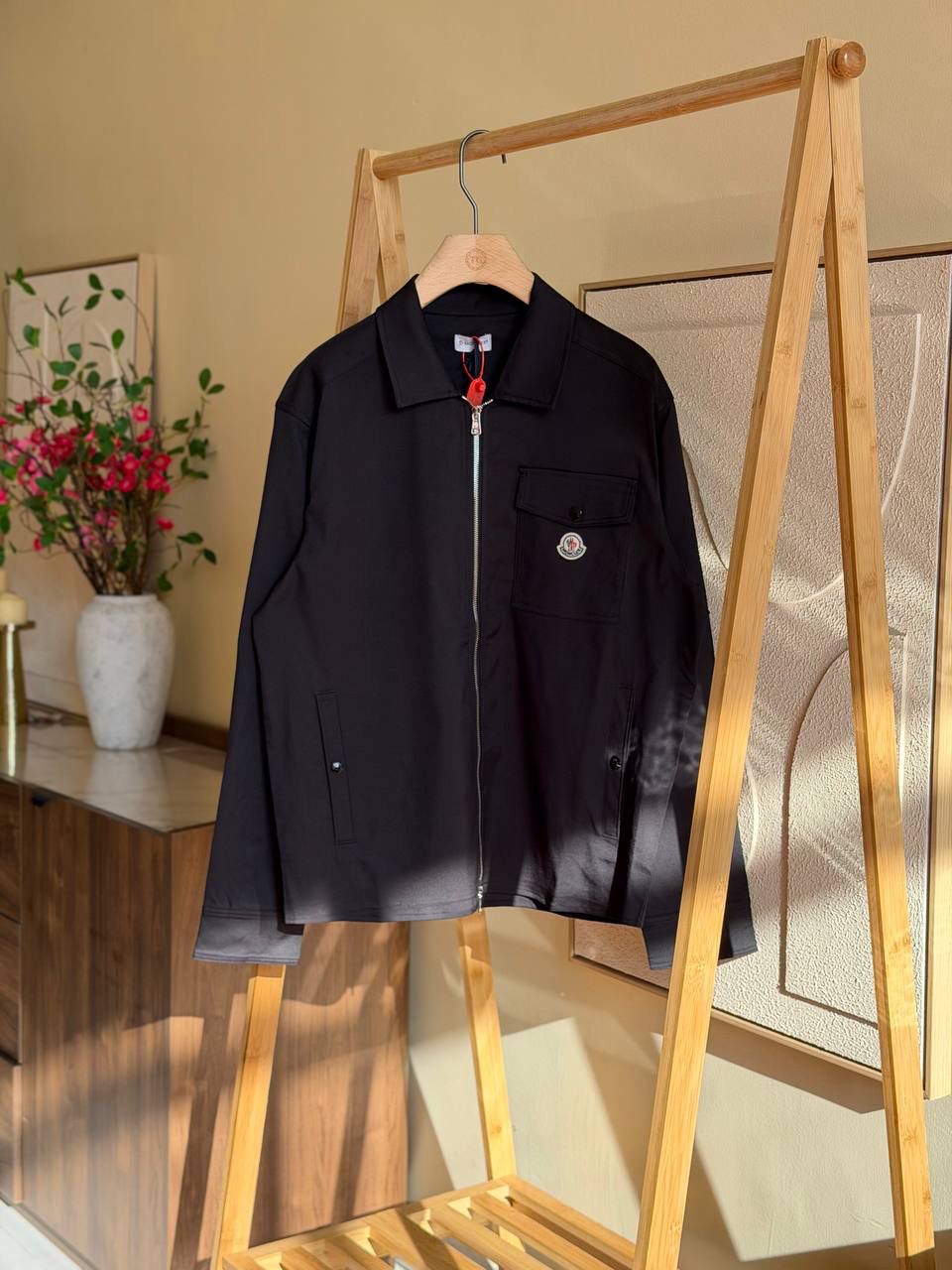 Moncler Cotton Blend Gabardine Shirt Jacket