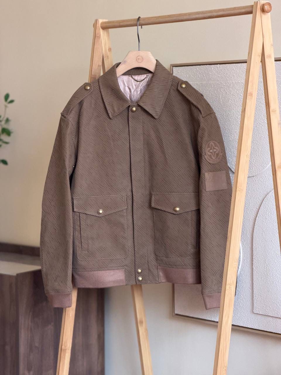 LV Epi Embossed Leather Flight Jacket