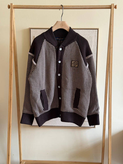 LV Knitted Cotton Jacquard Bomber