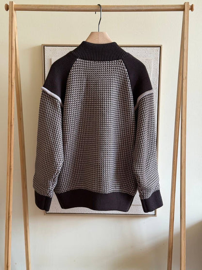 LV Knitted Cotton Jacquard Bomber