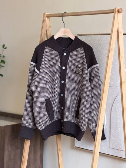 LV Knitted Cotton Jacquard Bomber