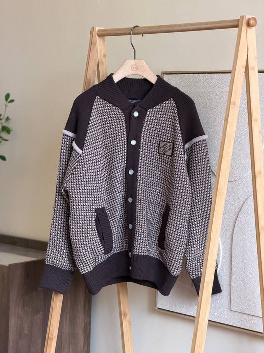 LV Knitted Cotton Jacquard Bomber