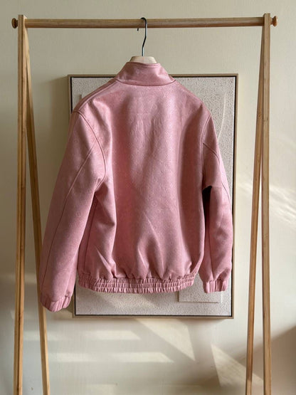 LV Monogram Debossed Suede Tracksuit Jacket