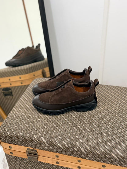 Zegna Leather and Suede Triple Stitch™ Monte Sneakers