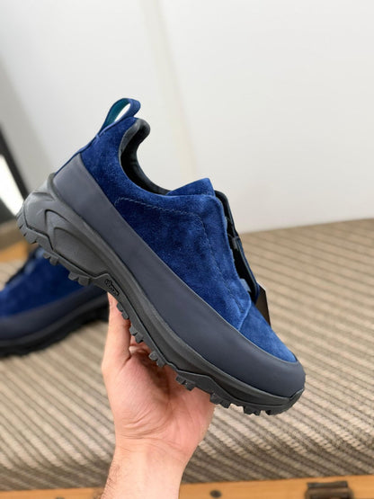 Zegna Leather and Suede Triple Stitch™ Monte Sneakers
