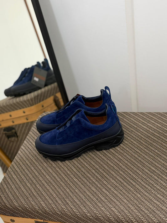 Zegna Leather and Suede Triple Stitch™ Monte Sneakers