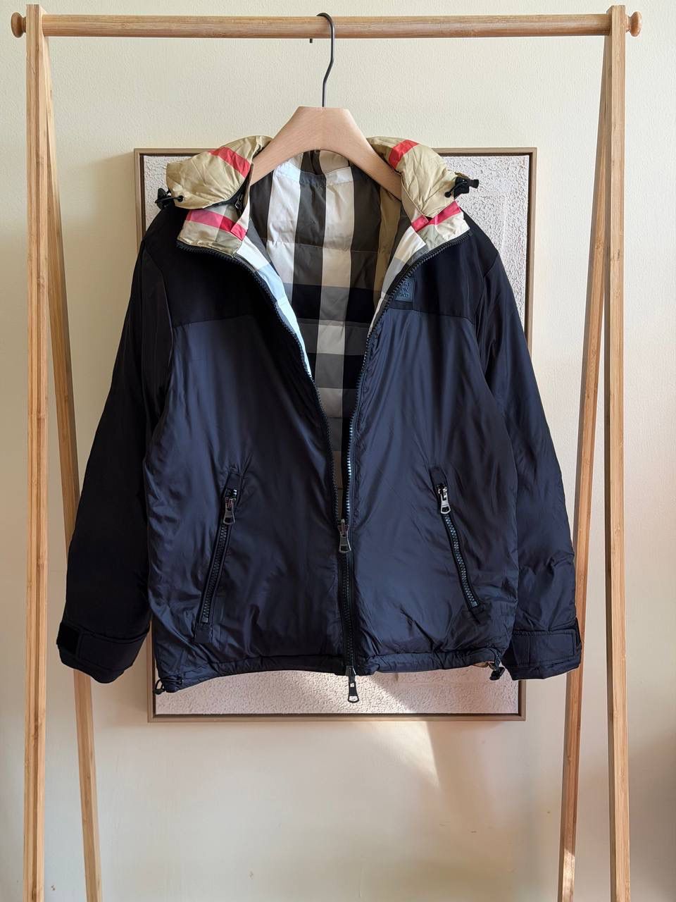 Burberry reversible check puffer jacket