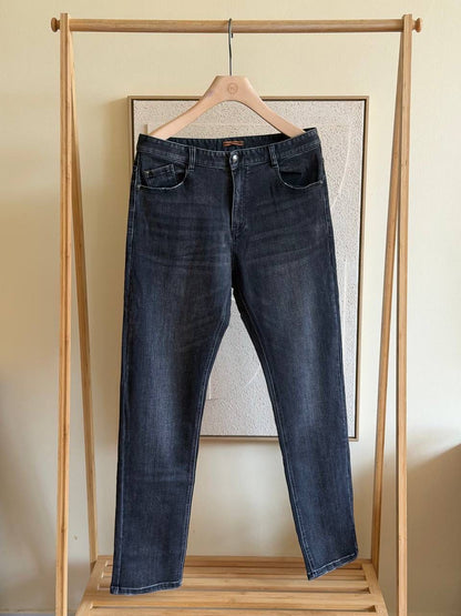 Zegna Stone-washed Cotton Roccia Jeans