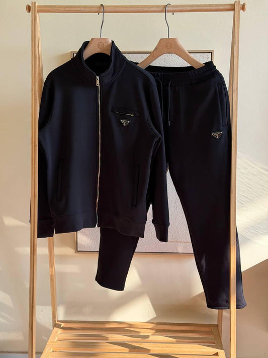 Prada Logo Zip-Closure Jacket & Pants Set
