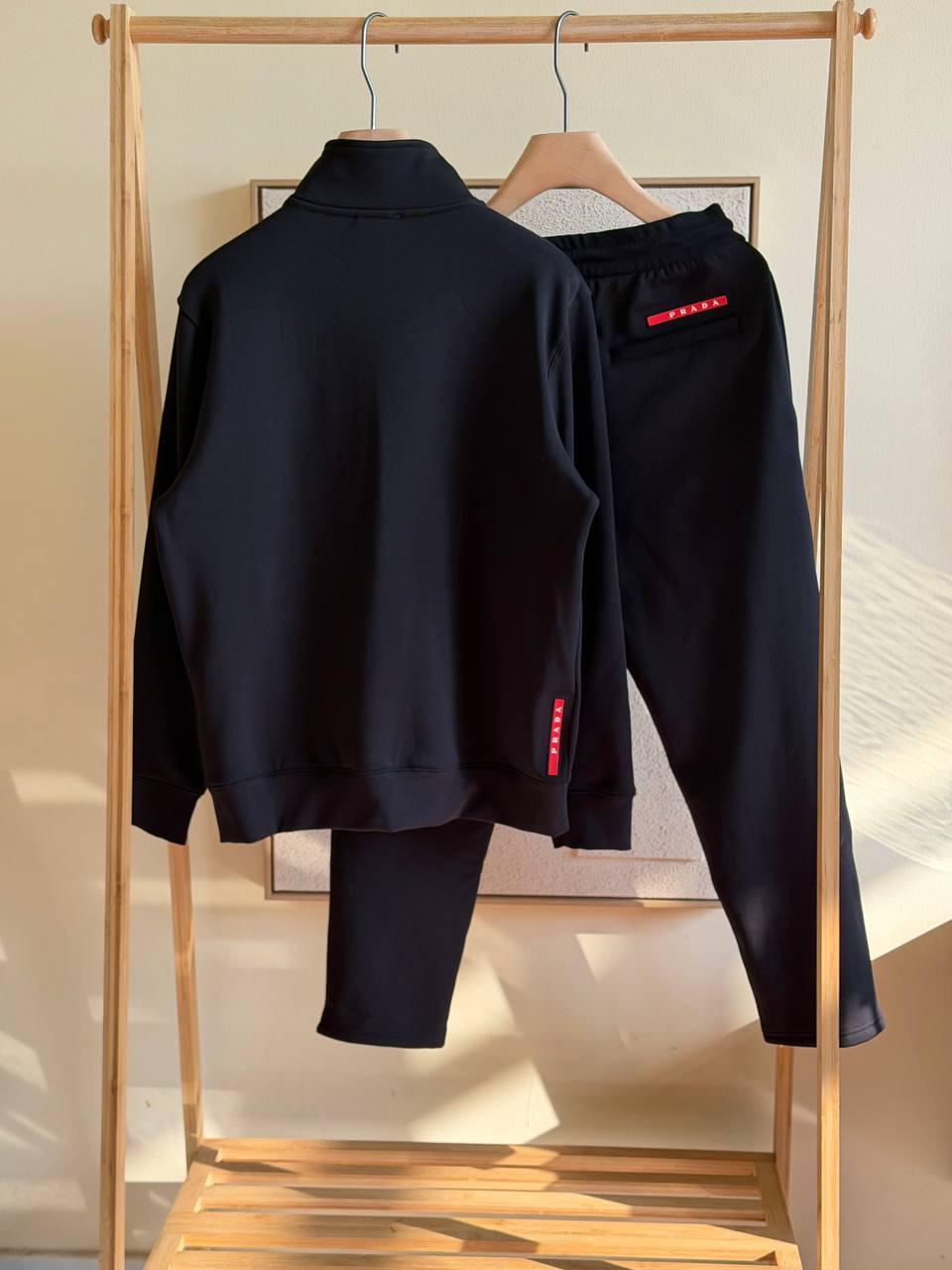 Prada Logo Zip-Closure Jacket & Pants Set