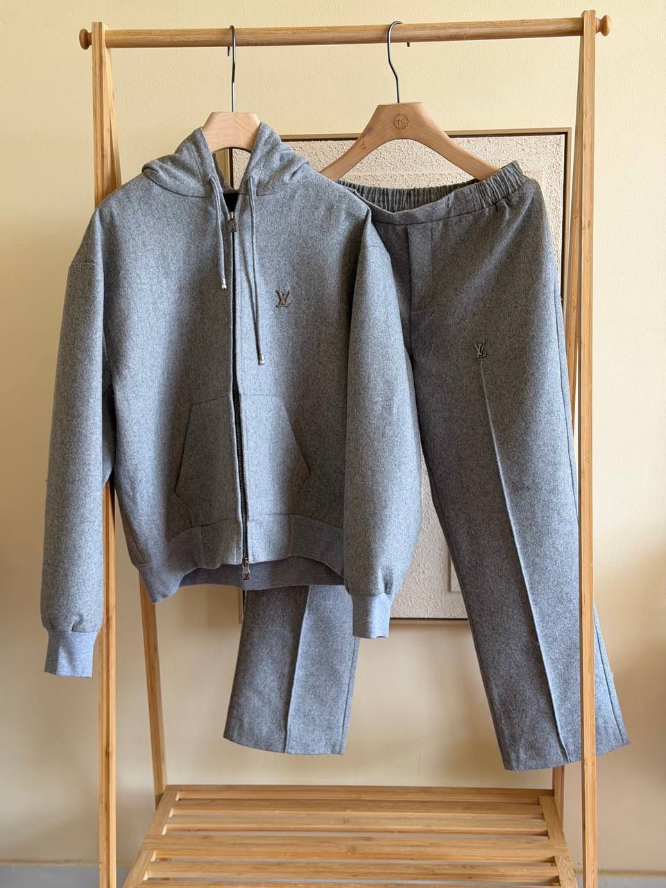 LV Tailored Technical Wool Hooded Blouson & Pants Set