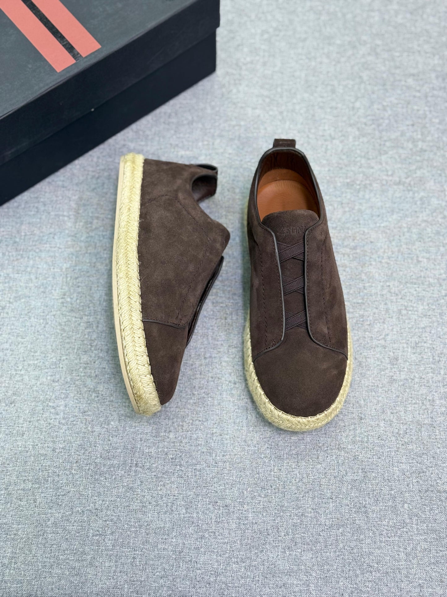 Zegna Triple Stitch suede espadrilles