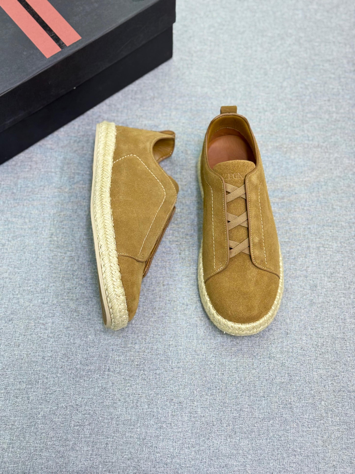 Zegna Triple Stitch suede espadrilles