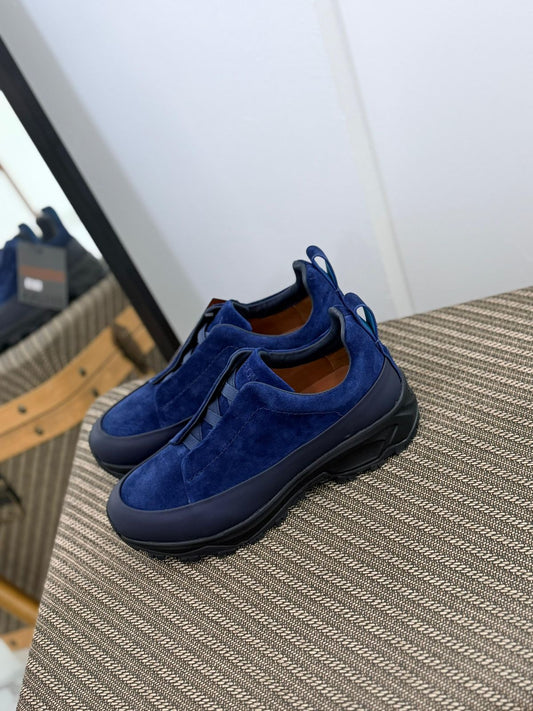 Zegna Leather and Suede Triple Stitch™ Monte Sneakers