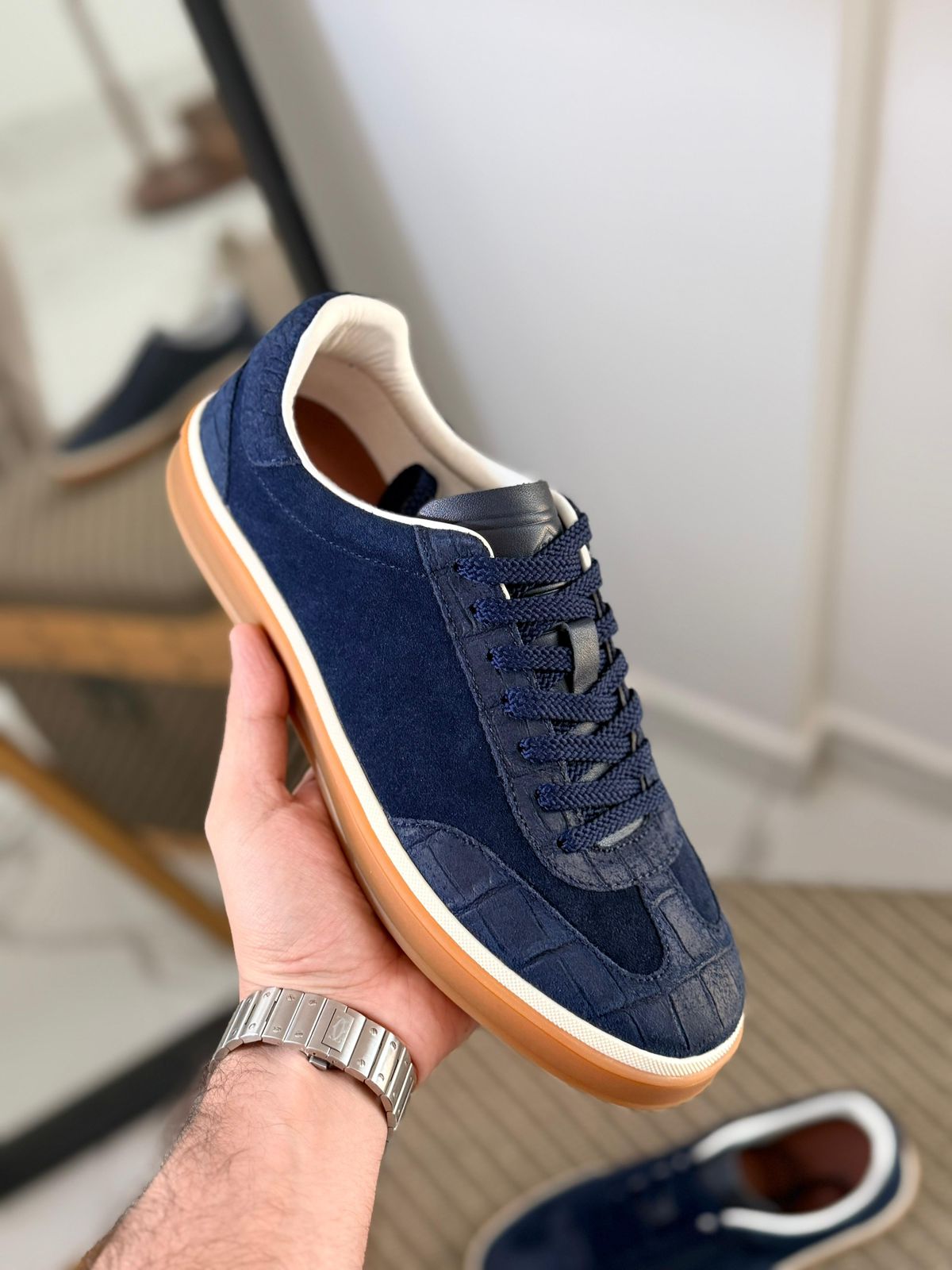 Loro Piana Tennis Walk Sneakers in Suede