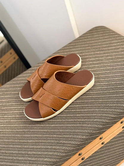 Loro Piana Palm Walk Sandal  Ostrich Leather