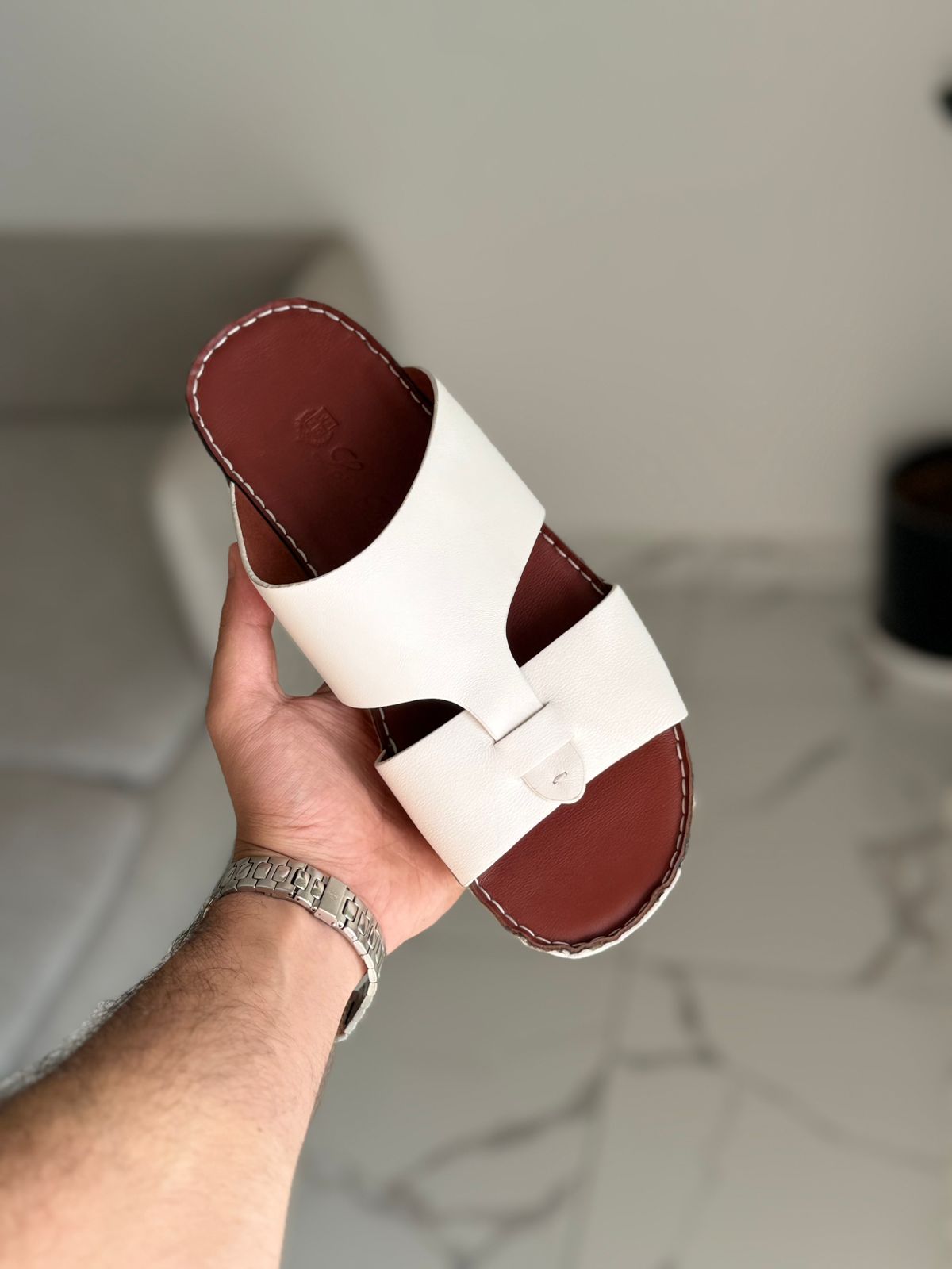 Loro Piana Leather Slide Sandals