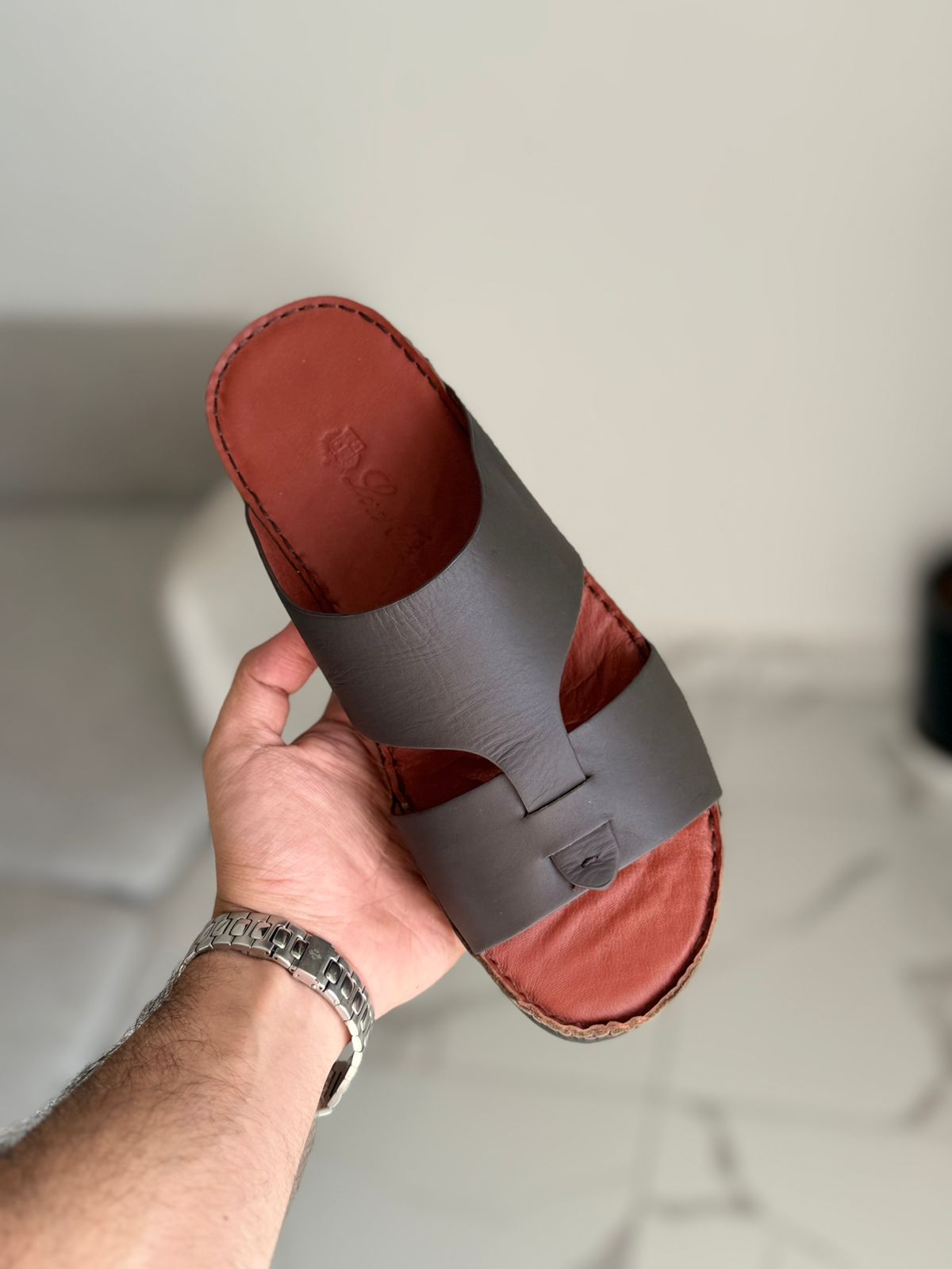 Loro Piana Leather Slide Sandals