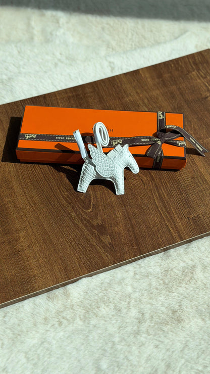 Hermes Rodeo Pegase Crocodile Leather Bag Charm