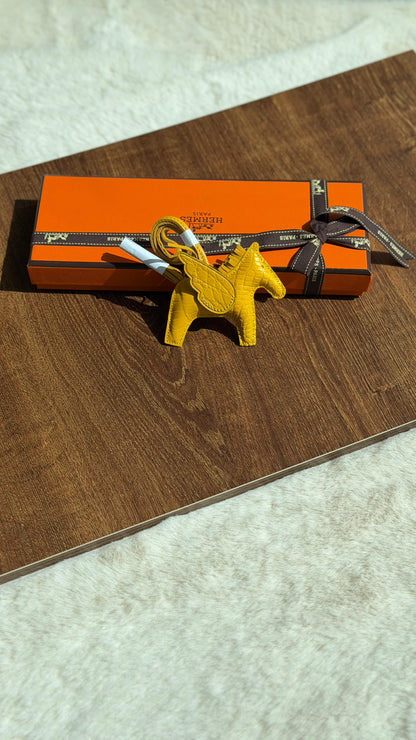 Hermes Rodeo Pegase Crocodile Leather Bag Charm
