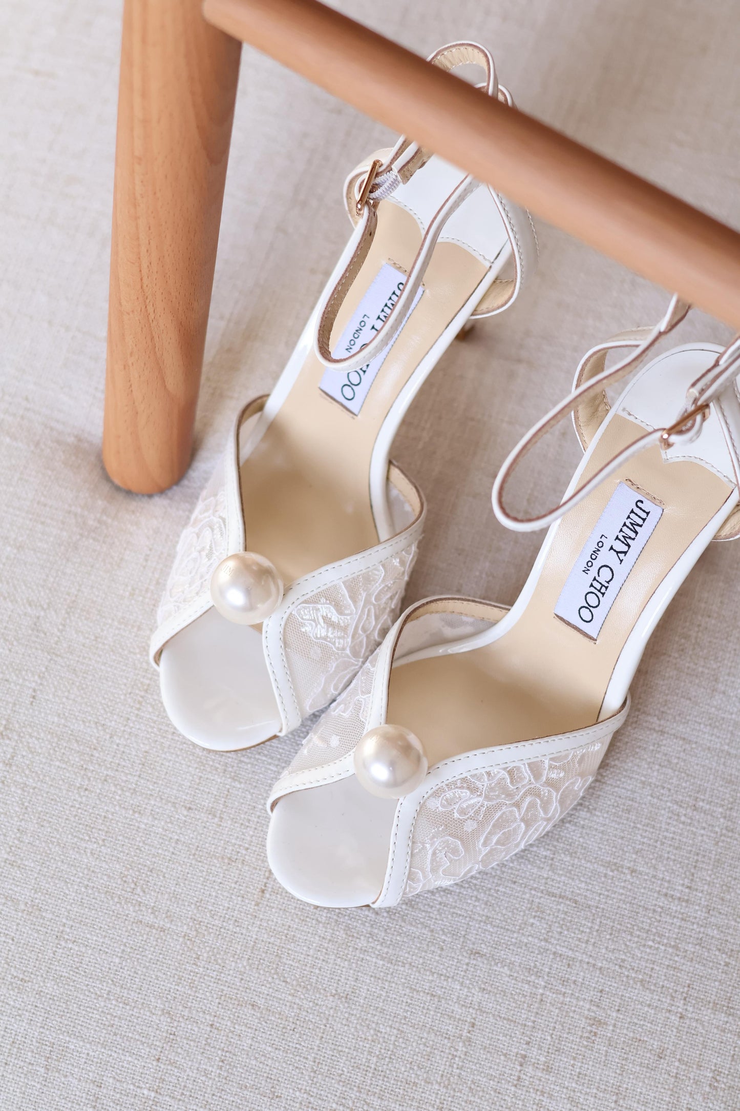 Jimmy Choo Elegant Pearl Detail Women’s Sandals