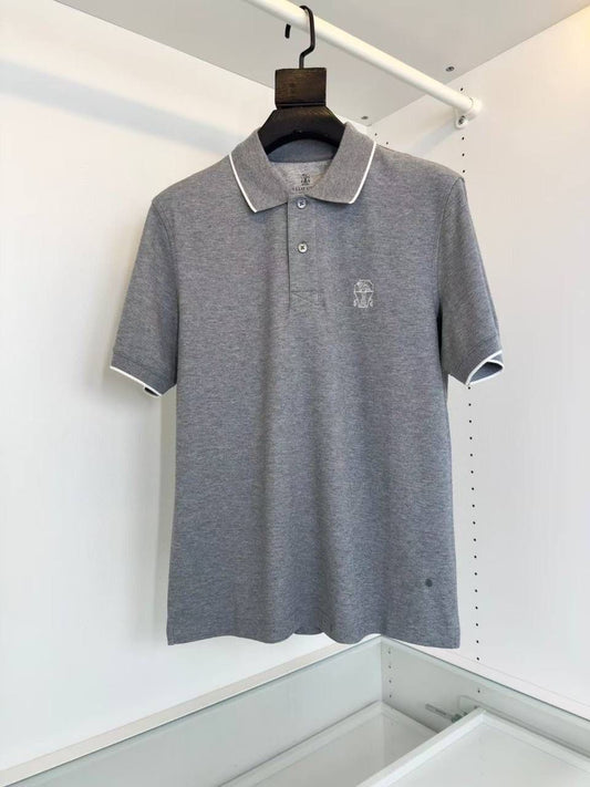 Brunello Cucinelli logo-embroidered polo shirt