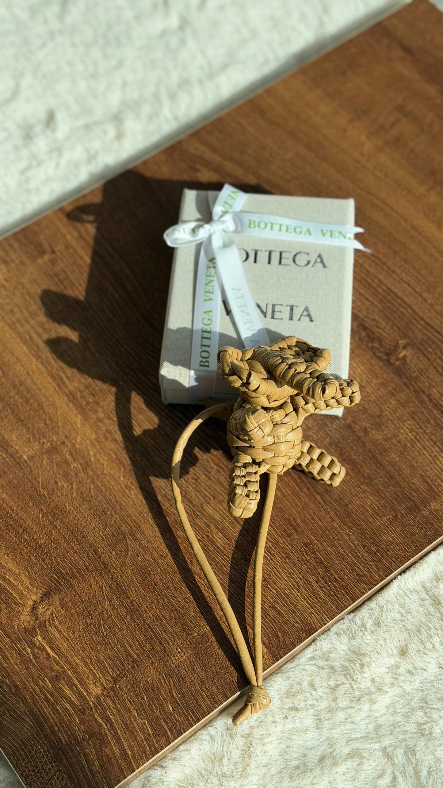Bottega Veneta Nappa Leather Intreccio Elephant Charm
