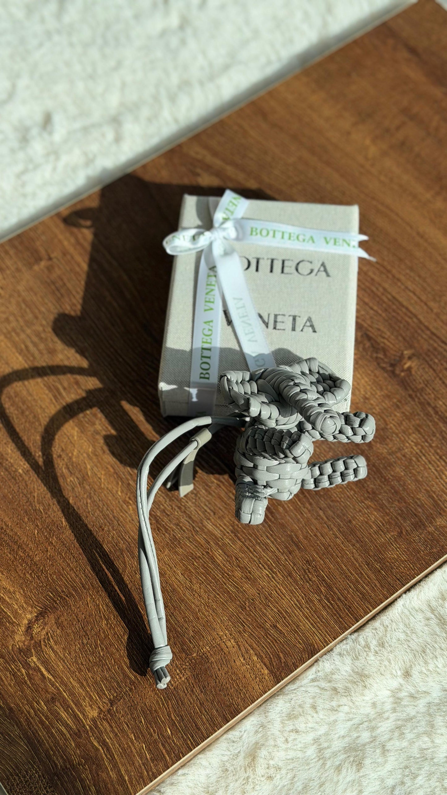 Bottega Veneta Nappa Leather Intreccio Elephant Charm