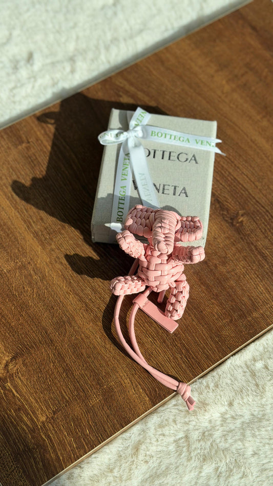 Bottega Veneta Nappa Leather Intreccio Elephant Charm