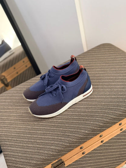 Loro Piana Summer Walk Men’s Knit Lace-Up Sneakers