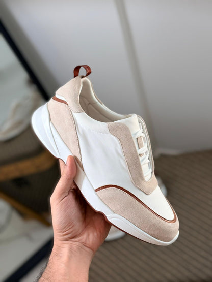 Loro Piana Men’s Luxury Casual Leather Suede Sneakers