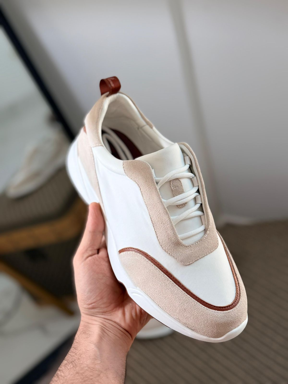 Loro Piana Men’s Luxury Casual Leather Suede Sneakers