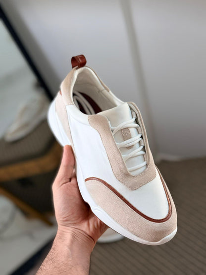 Loro Piana Men’s Luxury Casual Leather Suede Sneakers