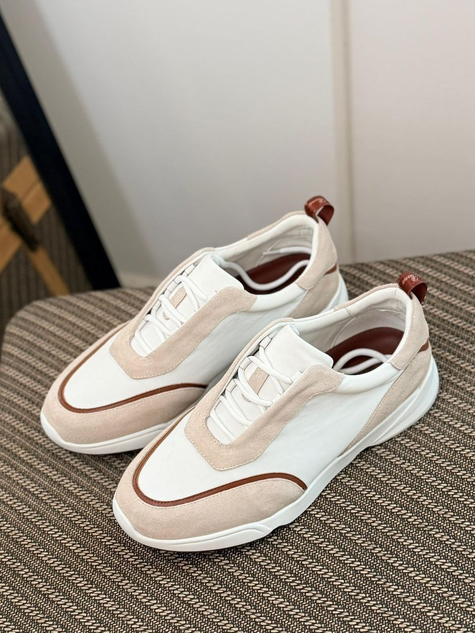 Loro Piana Men’s Luxury Casual Leather Suede Sneakers