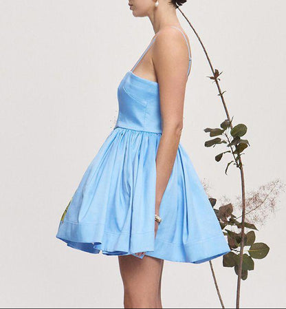 Alemais Floral Print Pleated Mini Dress